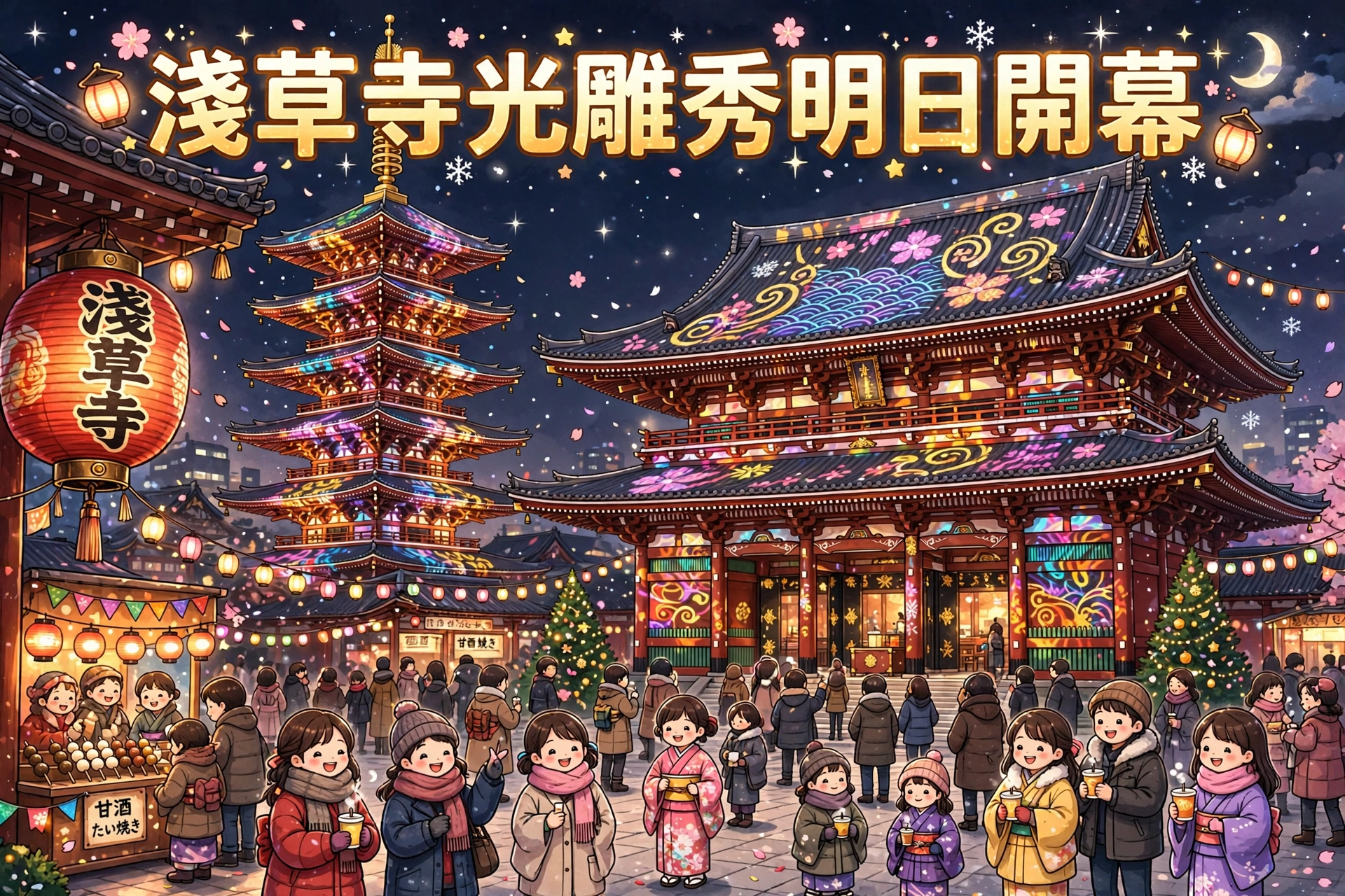 🏮 淺草寺光雕秀明日開幕！本堂史上首次光雕＋免費入場，10月30日至11月3日！