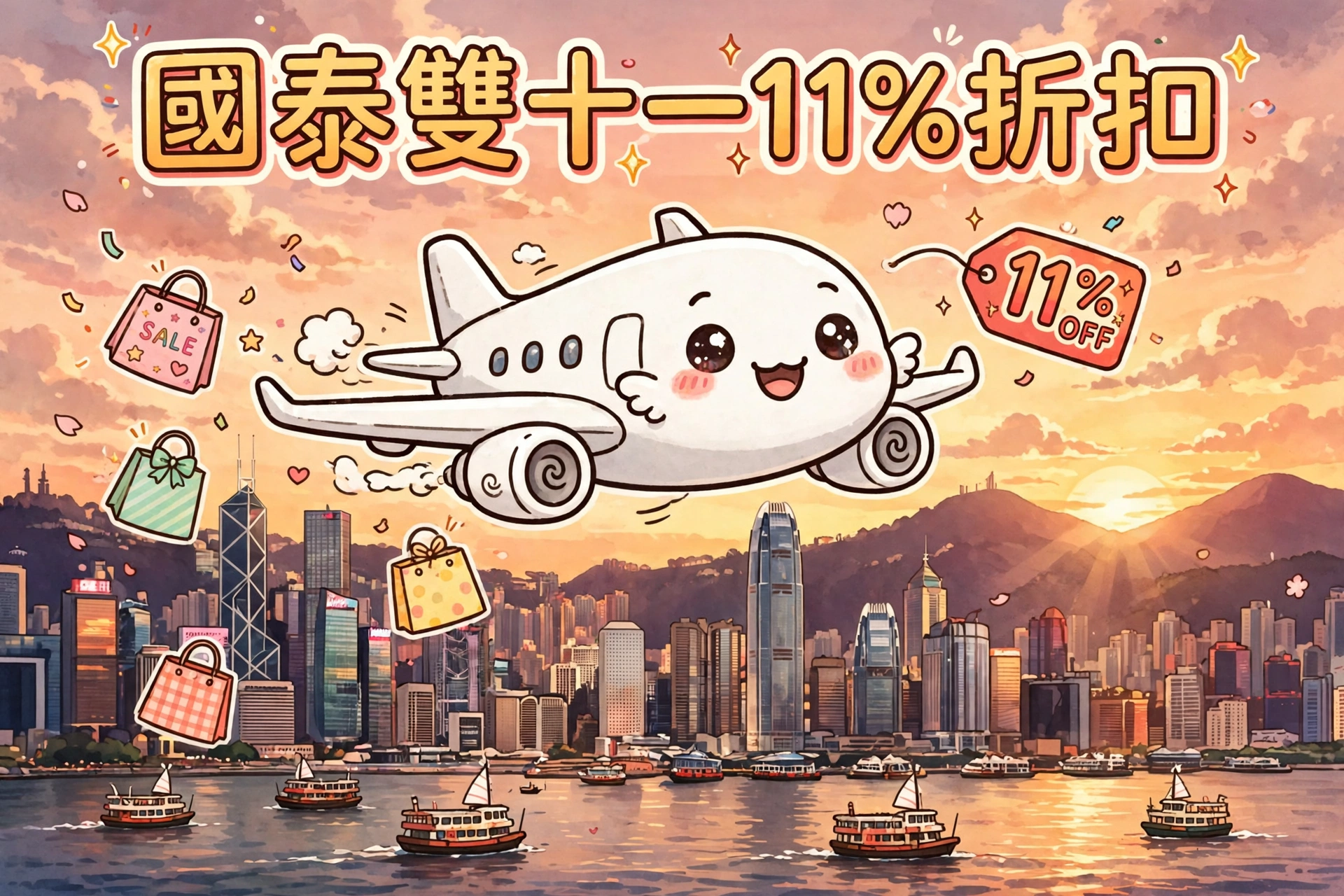 ✈️ 國泰雙十一機票優惠今日開售！渣打卡高達11%折扣＋3,000里數，11月11日截止！