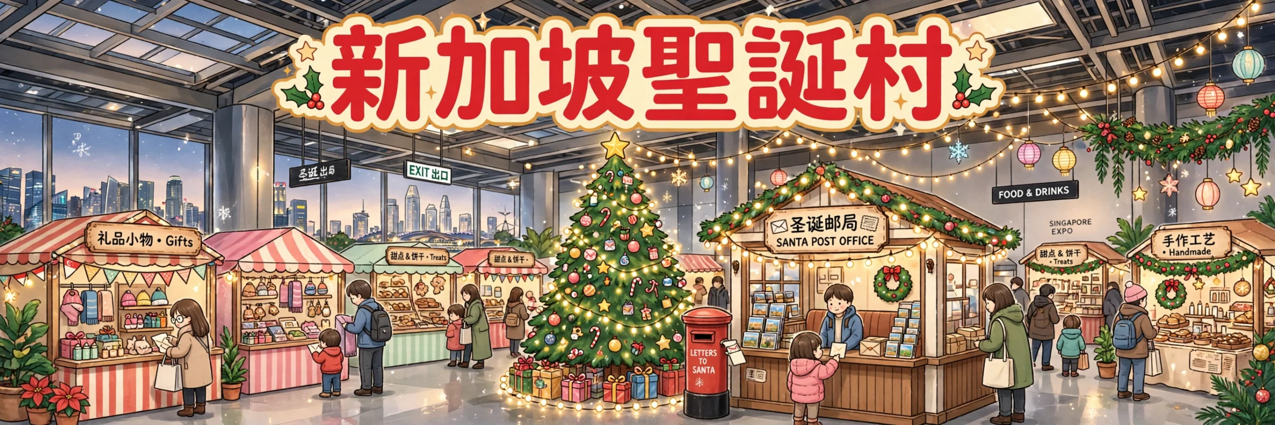 🎄 新加坡免費聖誕村11月27日開幕！70,000呎室內市集＋150品牌，登記先入得！