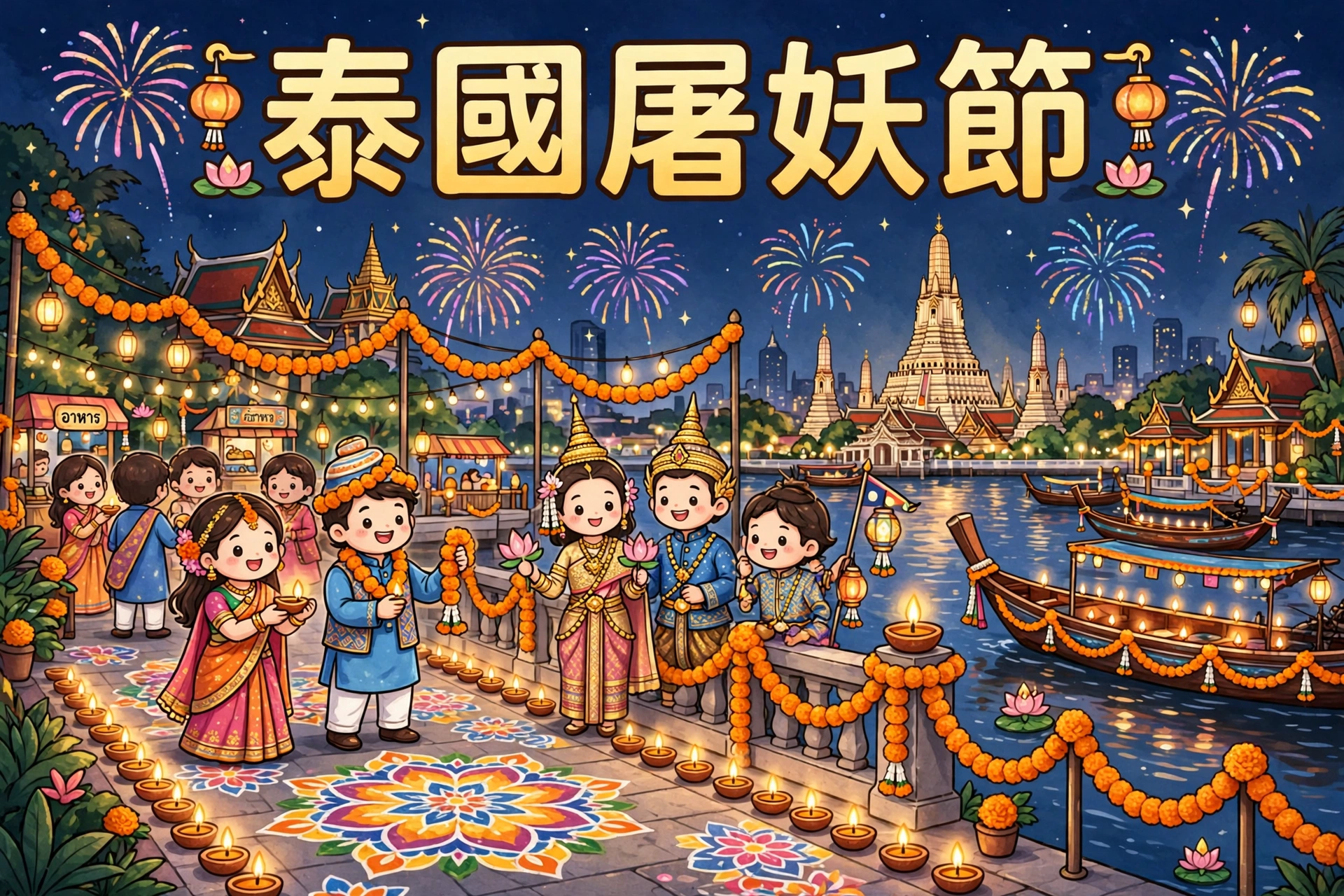 🪔 泰國屠妖節11月3日開鑼!全月7場免費活動+11月8日正日河畔煙花,仲撞正水燈節!