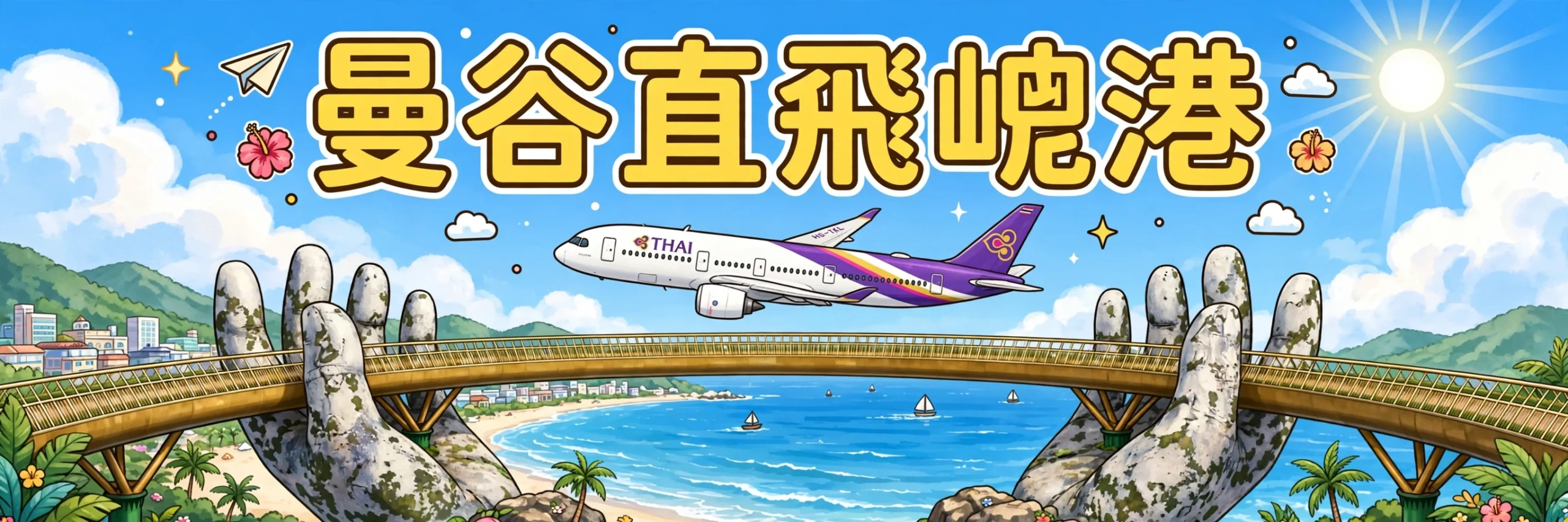 ✈️ 泰航曼谷直飛峴港12月1日開航！每日兩班、冬季時間表66條航線點玩最抵！