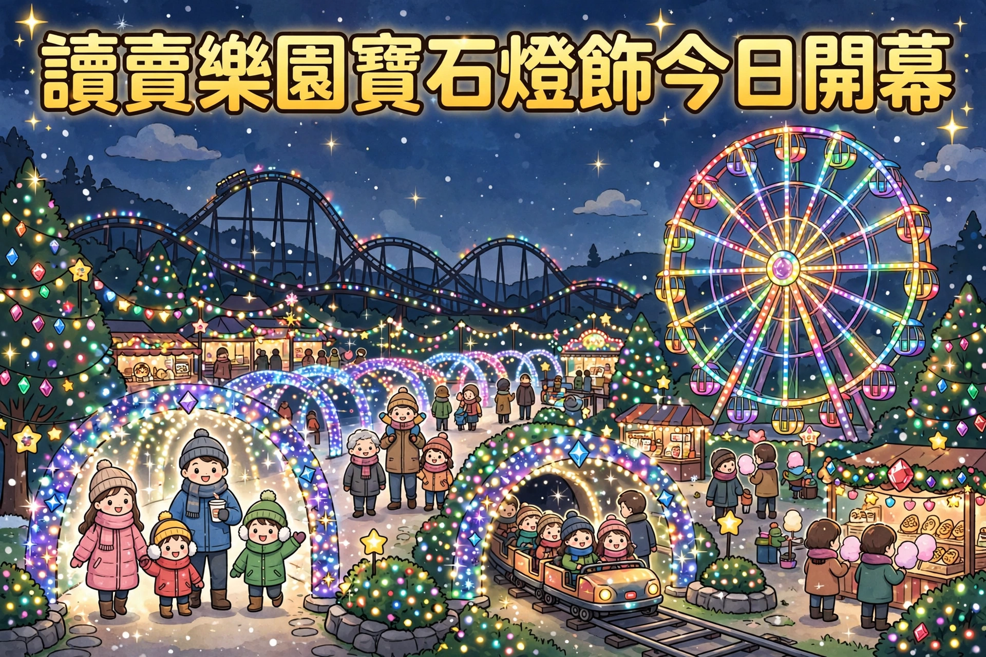 🎡 東京讀賣樂園寶石燈飾今日開幕！入場¥1,800起＋After Pass任玩，玩到2027年4月！